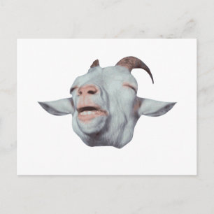 Happy Goat is Faded Postcard