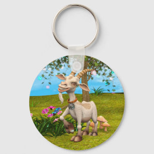Happy Goat Keychain