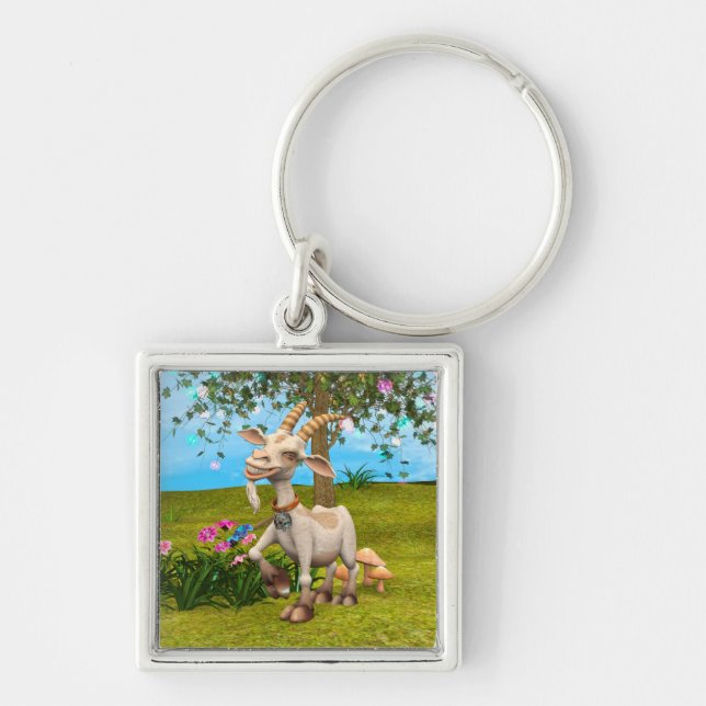 Happy Goat Keychain (Front)
