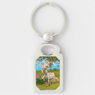 Happy Goat Keychain