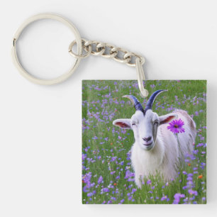 Happy Goat Keychain