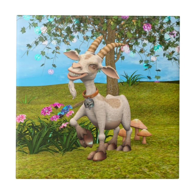 Happy Goat Tile (Front)