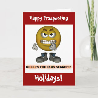 Happy Gold Prospecting Holidays Christmas Cards! Holiday Card