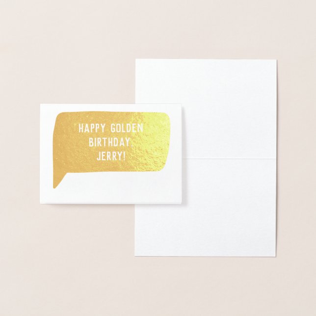 Happy Golden Birthday Real Foil Card (Display)