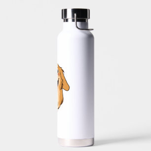 Happy Golden Retriever Dog Lover Puppy Retro Water Bottle