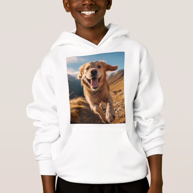 Happy Golden Retriever Running  (Front)