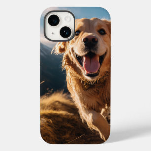 Happy Golden Retriever Running Case-Mate iPhone 14 Case