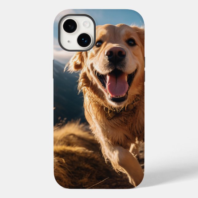 Happy Golden Retriever Running  Case-Mate iPhone Case (Back)