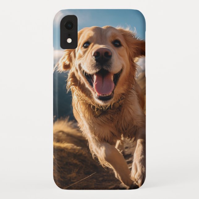 Happy Golden Retriever Running  Case-Mate iPhone Case (Back)