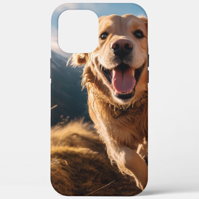 Happy Golden Retriever Running  Case-Mate iPhone Case (Back)