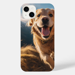 Happy Golden Retriever Running  iPhone 14 Plus Case