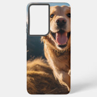 Happy Golden Retriever Running
