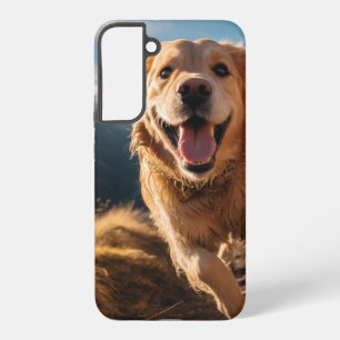Happy Golden Retriever Running Samsung Galaxy Case