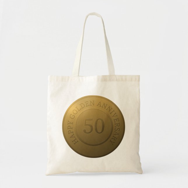 Happy golden wedding anniversary tote bag (Front)
