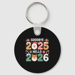 Happy Goodbye 2025 Hello 2026 Festive New Year Loo Keychain