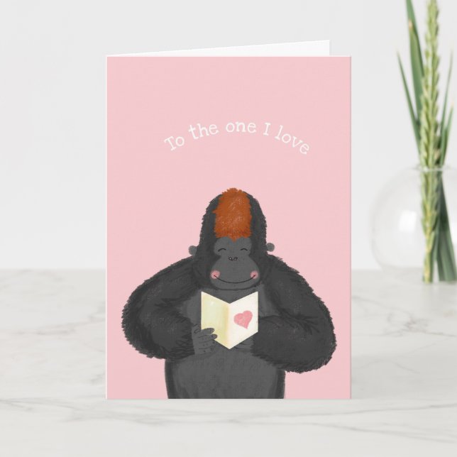 Happy Gorilla Valentine's Day card (Front)