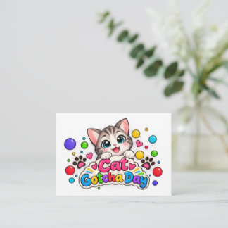 Happy Gotcha Day - Adoption card with cute cat