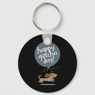 Happy Gotcha Day Dog New Puppy Adoption Birthday C Keychain