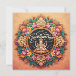 Happy Govardhan Puja Card