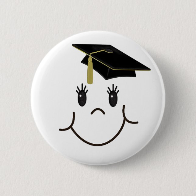 Happy Grad 2 Inch Round Button (Front)
