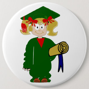HAPPY GRADUATION 6 INCH ROUND BUTTON