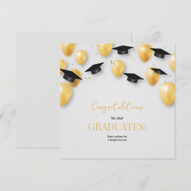 Happy Graduation Invitation, Minimalist Graduation Holiday Card (Front/Back)