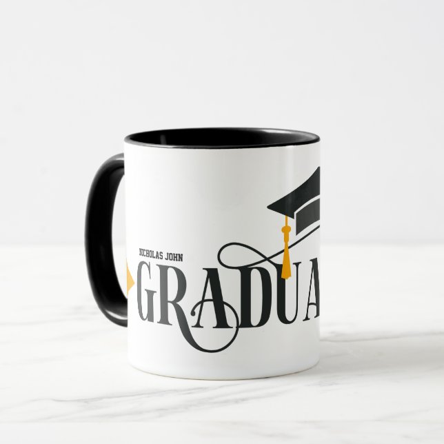 happy graduation personalize name Mug (Front Left)