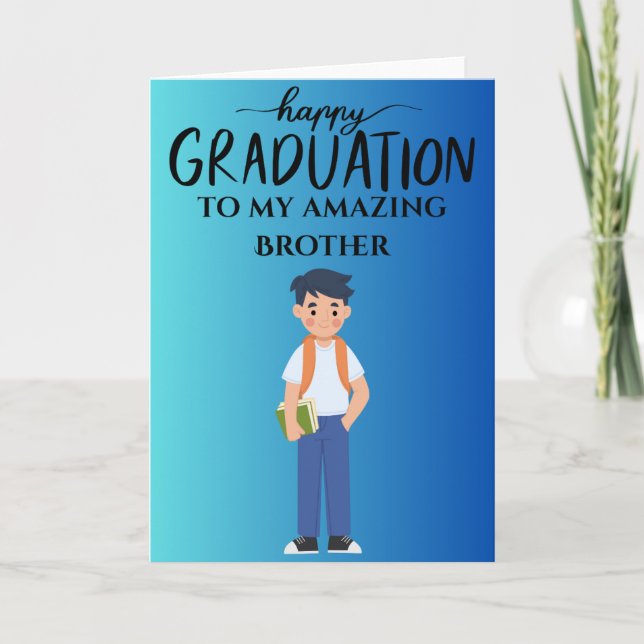 Happy Graduation toy amazing Brother Card (Front)