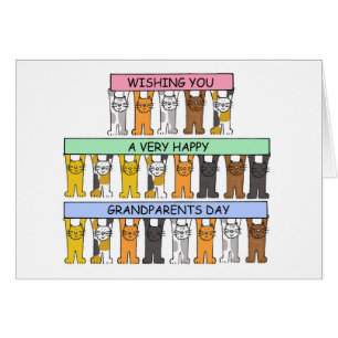 Happy Grandparents Day Cute Cartoon Cats