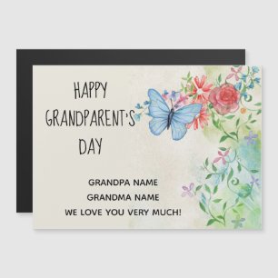 Happy Grandparent's Day, Floral Magnetic Greeting 