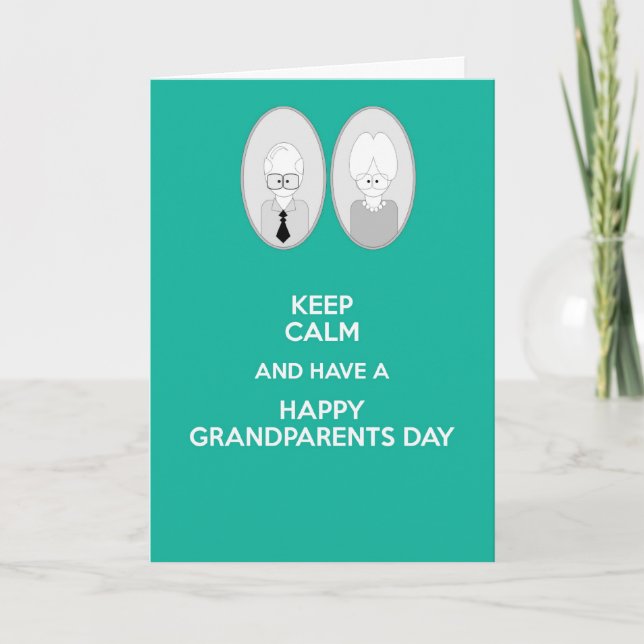 Happy Grandparents Day Keep calm Card (Front)
