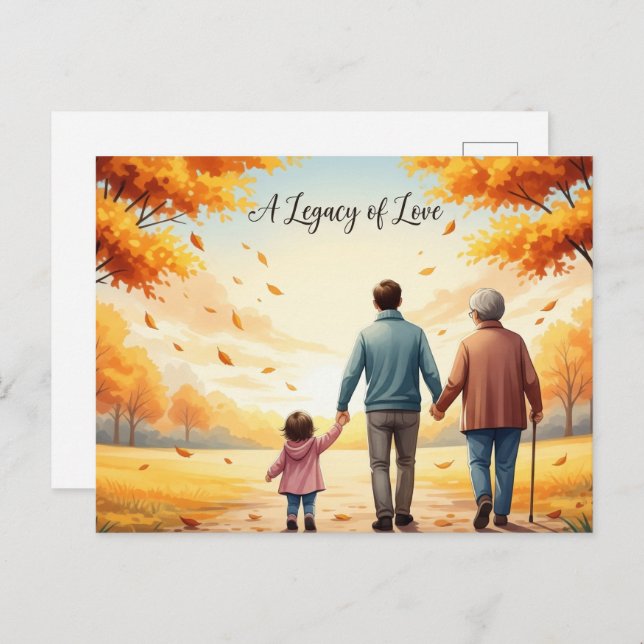 Happy grandparents day postcard (Front/Back)