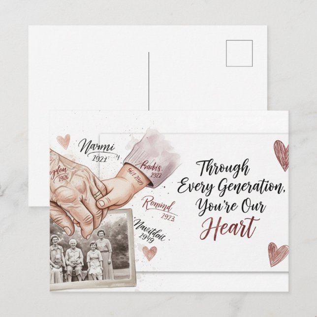 Happy grandparents day postcard (Front/Back)