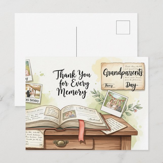 Happy grandparents day postcard (Front/Back)