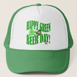 Happy green beer day trucker hat