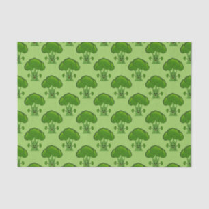 Happy Green Broccoli Tissue Paper