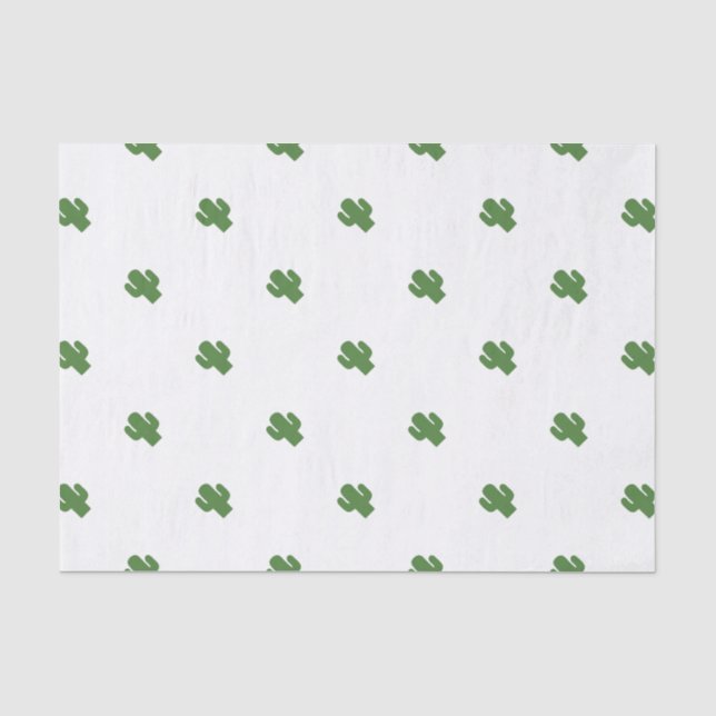 Happy green cactus in pink summer tissue paper (Front)