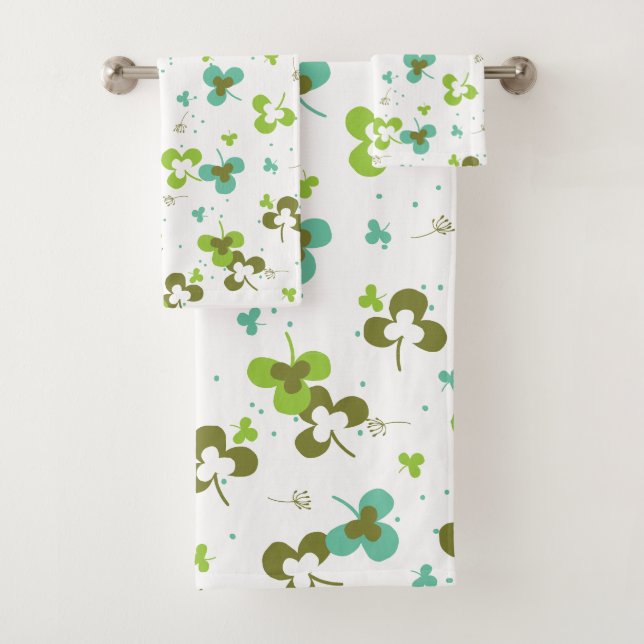 Happy Green Clover Feuille Motif d'art (En situation)