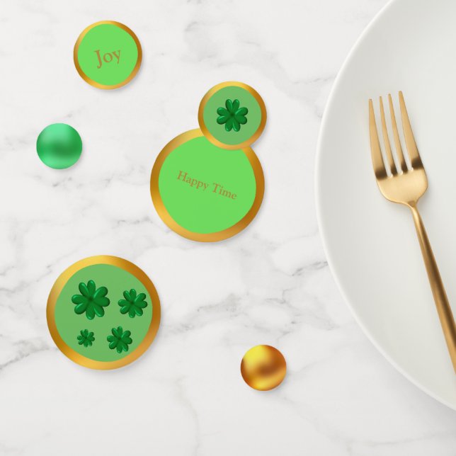 Happy Green Clovers Confetti (Group)