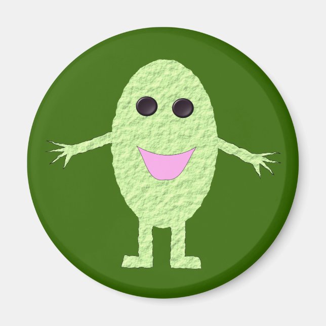 Happy Green Grape Magnet (Front)