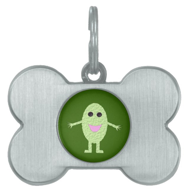 Happy Green Grape Pet Tag (Front)
