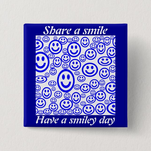 Happy Greetings_ 2 Inch Square Button (Front)