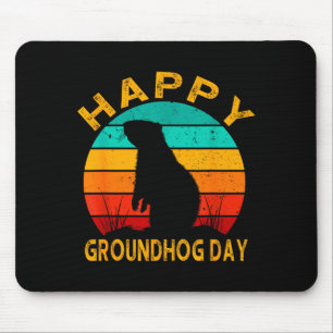 Happy Groundhog Day 2025 February 2 Groundhog Love Mouse Pad