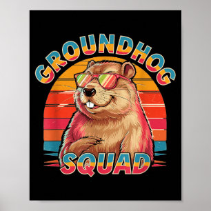 Happy Groundhog Day 2025 Funny Groundhog Squad _1 Poster