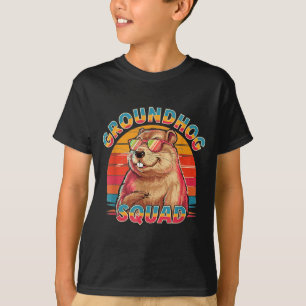 Happy Groundhog Day 2025 Funny Groundhog Squad _1 T-Shirt