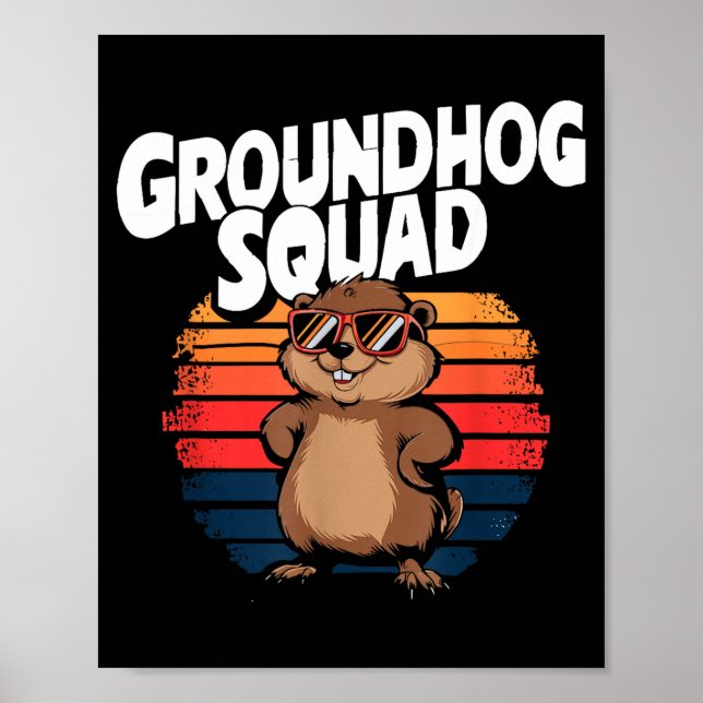 Happy Groundhog Day 2025 - Funny Groundhog Squad  Poster (Front)