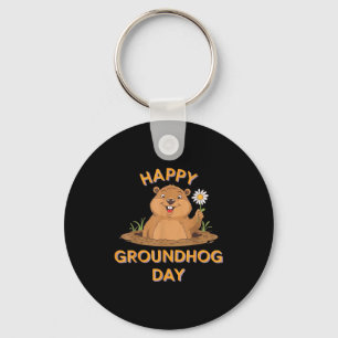 Happy Groundhog Day 2025 Matching Family Squad  Keychain