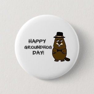 Happy Groundhog Day! 2 Inch Round Button
