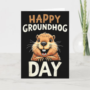 Happy Groundhog Day _3  Card