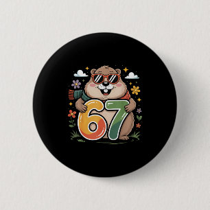 Happy Groundhog Day 67 Funny Woodchuck Sungles 2 Inch Round Button